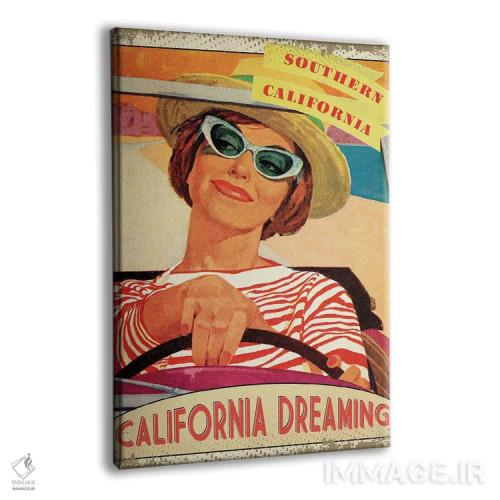 تابلو دکوراتیو کالیفرنیا در رویا اثر ستردی ایونینگ پست - نمای پرسپکتیو محصول