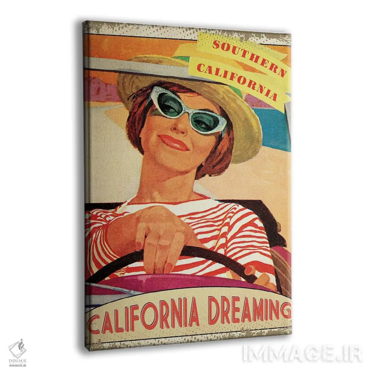 تابلو دکوراتیو کالیفرنیا در رویا اثر ستردی ایونینگ پست - نمای پرسپکتیو محصول
