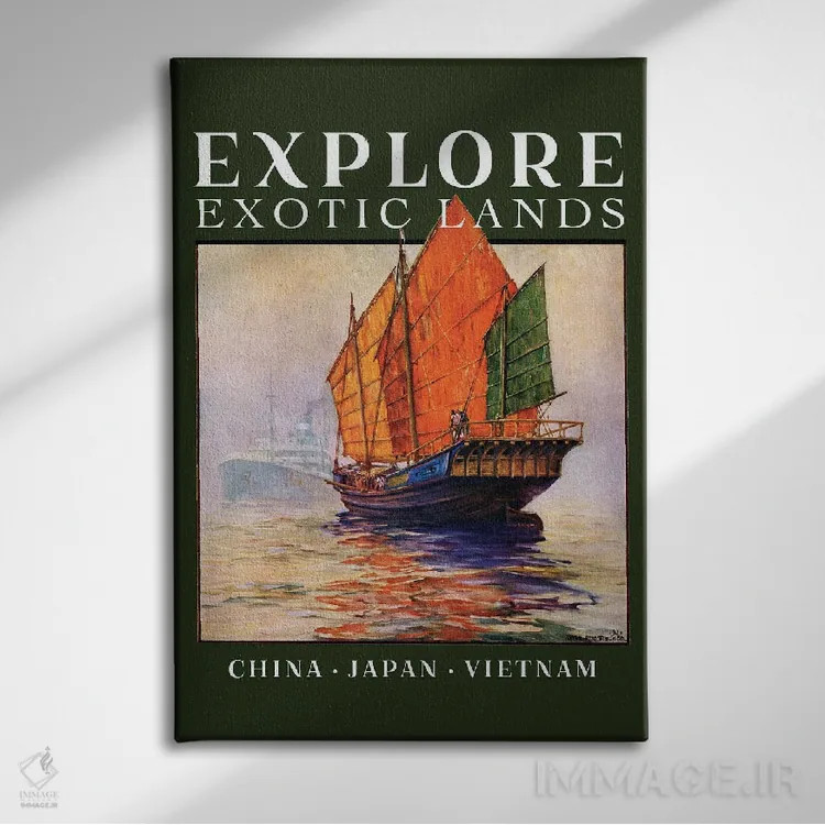 تابلو دکوراتیو کاوش در چین اثر ستردی ایونینگ پست - نمای روبهرو روی دیوار