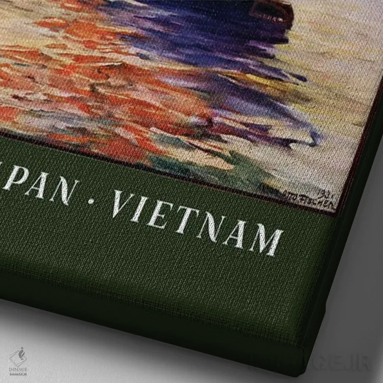 تابلو دکوراتیو کاوش در چین اثر ستردی ایونینگ پست - نمای نزدیک بافت بوم