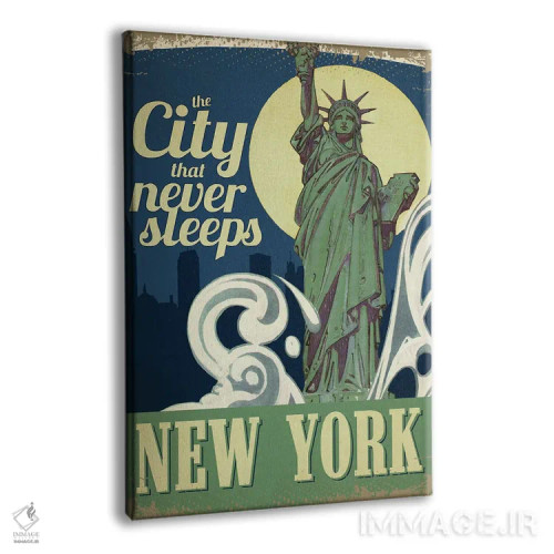 تابلو دکوراتیو پوستر سفر شهر نیویورک اثر ستردی ایونینگ پست - نمای پرسپکتیو محصول