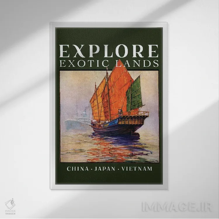 تابلو دکوراتیو کاوش در چین اثر ستردی ایونینگ پست - نمای قابدار سفید