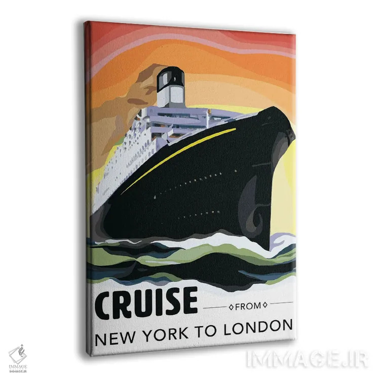 تابلو دکوراتیو بادبان افرازی اثر ستردی ایونینگ پست - نمای پرسپکتیو محصول