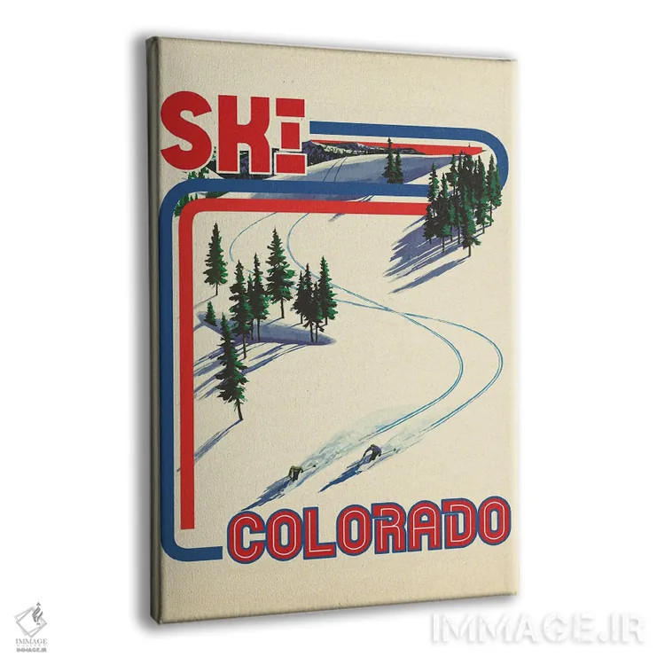 تابلو دکوراتیو اسکی در کلرادو اثر ستردی ایونینگ پست - نمای پرسپکتیو محصول