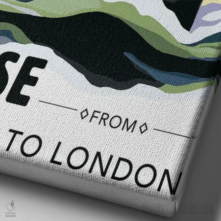 تابلو دکوراتیو بادبان افرازی اثر ستردی ایونینگ پست - نمای نزدیک بافت بوم