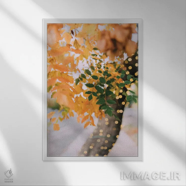 تابلو دکوراتیو درخشش پاییزی اثر چلسیا ویکتوریا - نمای قابدار سفید