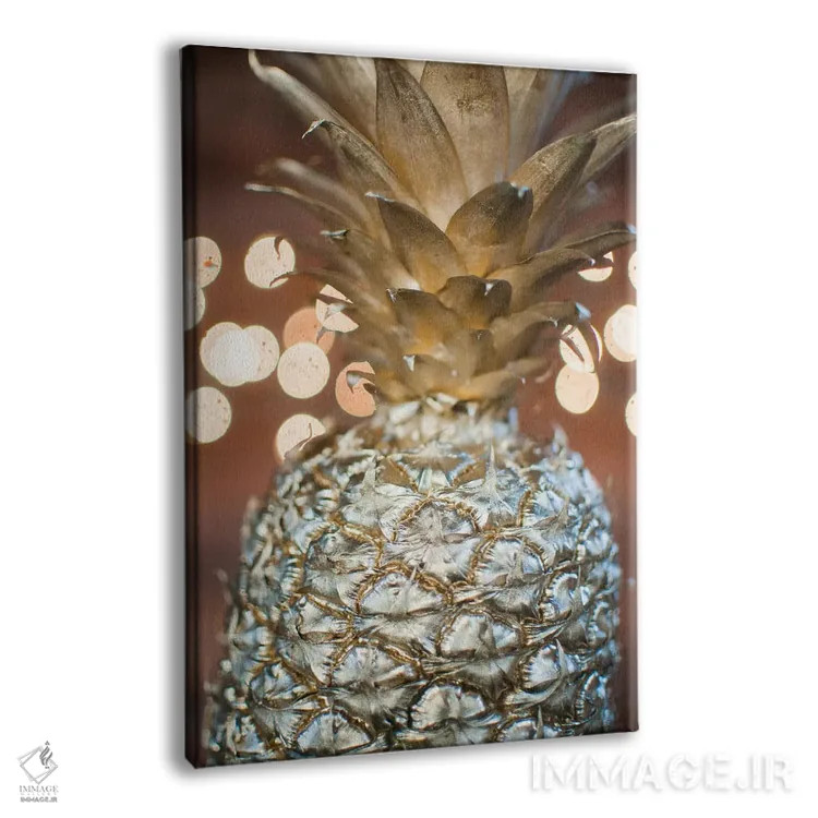 تابلو دکوراتیو آناناس طلایی ۳ اثر چلسیا ویکتوریا - نمای پرسپکتیو محصول
