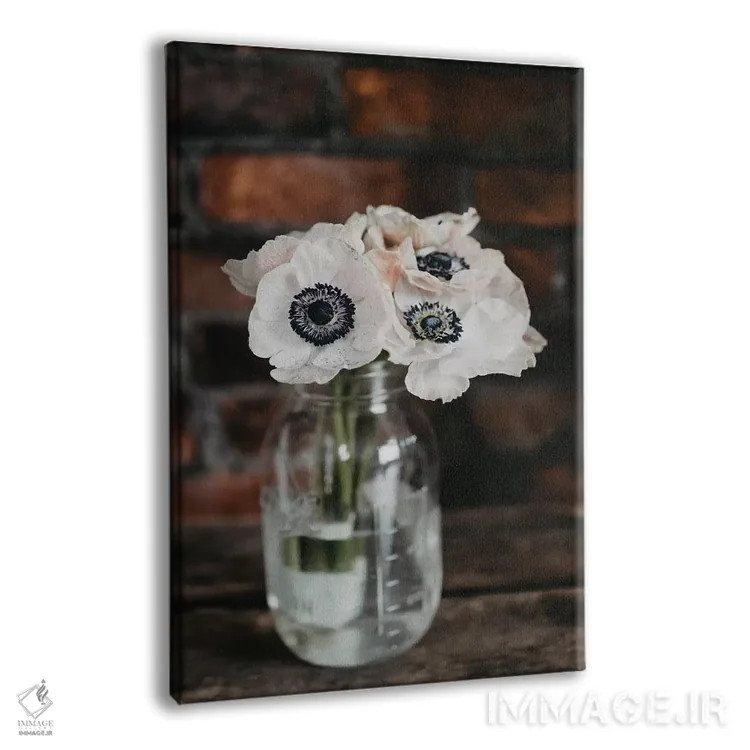 تابلو دکوراتیو شقایق های صورتی اثر چلسیا ویکتوریا - نمای پرسپکتیو محصول