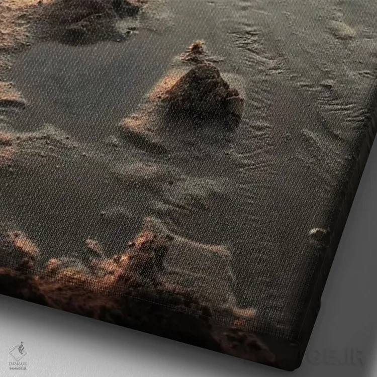 تابلو دکوراتیو ساحل شرقی اثر چلسیا ویکتوریا - نمای نزدیک بافت بوم