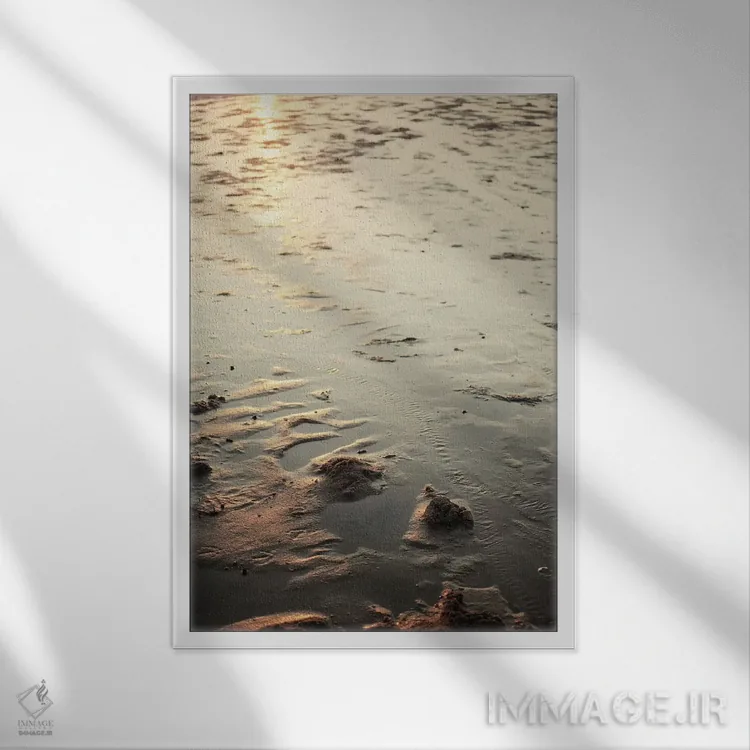 تابلو دکوراتیو ساحل شرقی اثر چلسیا ویکتوریا - نمای قابدار سفید