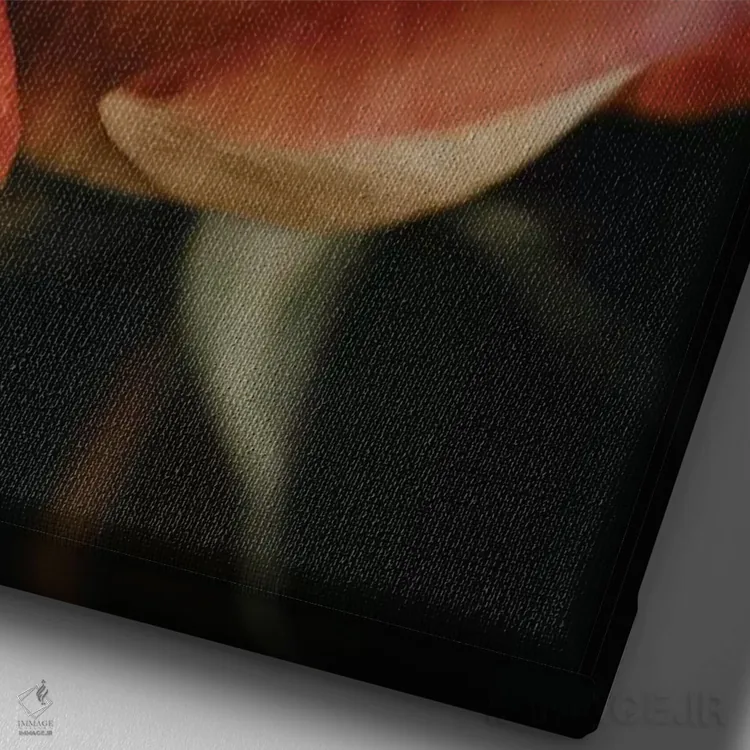 تابلو دکوراتیو رز امبره اثر چلسیا ویکتوریا - نمای نزدیک بافت بوم