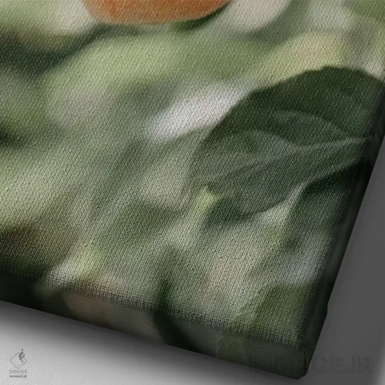 تابلو مدرن سیب در باغ اثر چلسیا ویکتوریا - نمای نزدیک بافت بوم