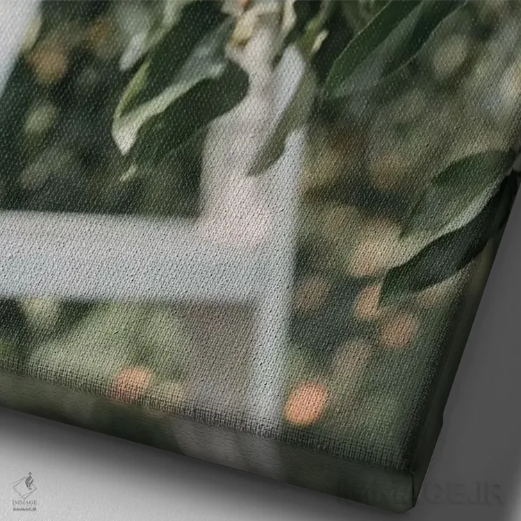 تابلو مدرن سیب ها در باغ اثر چلسیا ویکتوریا - نمای نزدیک بافت بوم