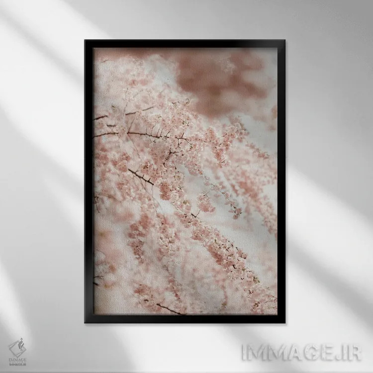 تابلو دکوراتیو گیلاس گیلاس اثر چلسیا ویکتوریا - نمای قابدار مشکی