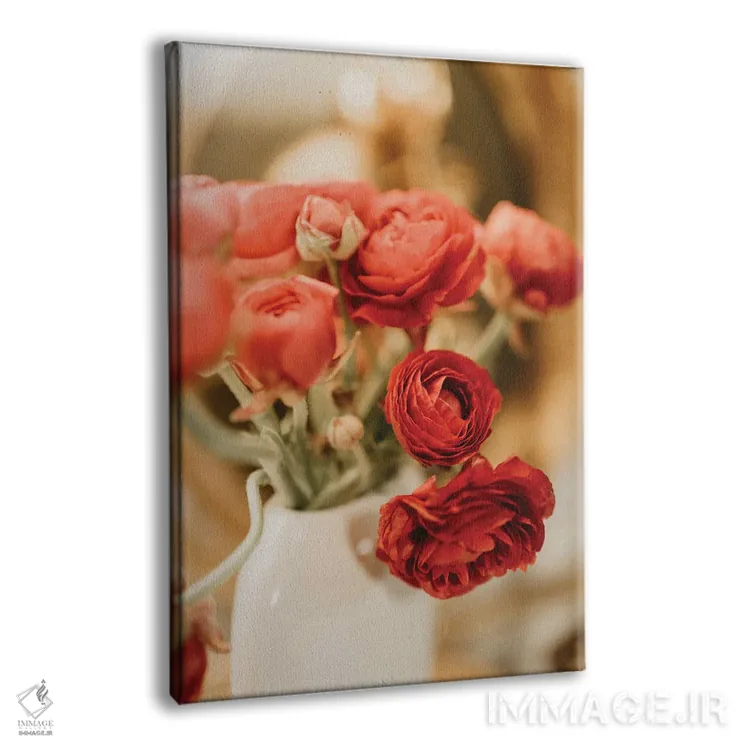 تابلو دکوراتیو گل آلاله سرخ اثر چلسیا ویکتوریا - نمای پرسپکتیو محصول