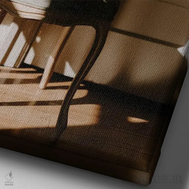 تابلو دکوراتیو گوی دیسکو اثر چلسیا ویکتوریا - نمای نزدیک بافت بوم