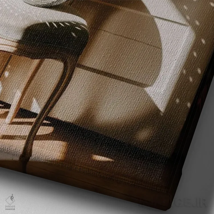 تابلو دکوراتیو چرخش دیسکو اثر چلسیا ویکتوریا - نمای نزدیک بافت بوم