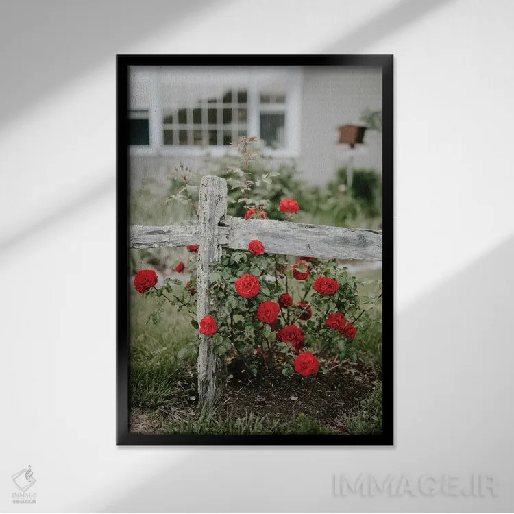 تابلو دکوراتیو خانه ساحلی اثر چلسیا ویکتوریا - نمای قابدار مشکی