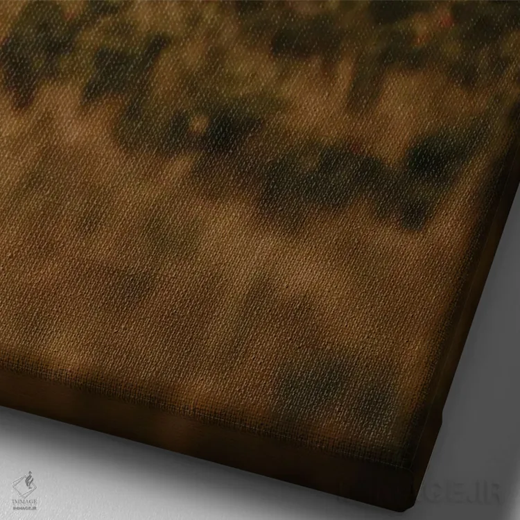 تابلو دکوراتیو نقطه برنت اثر چلسیا ویکتوریا - نمای نزدیک بافت بوم