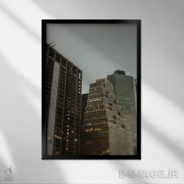 تابلو دکوراتیو اسکله ۱۱ نیویورک اثر چلسیا ویکتوریا - نمای قابدار مشکی
