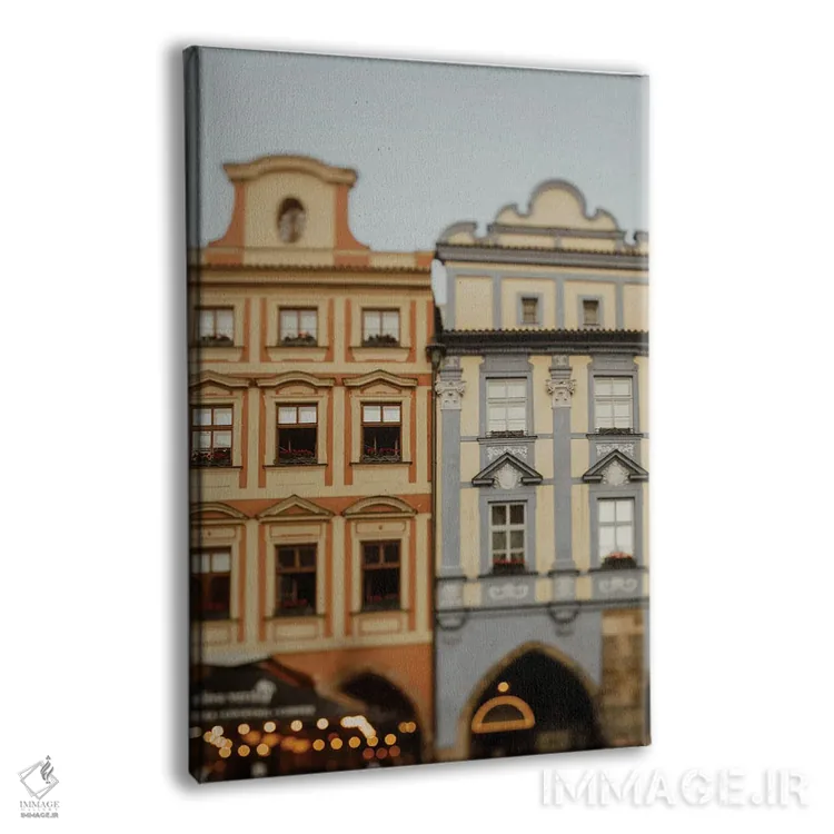 تابلو دکوراتیو خانه ها و درخشش های پراگ اثر چلسیا ویکتوریا - نمای پرسپکتیو محصول