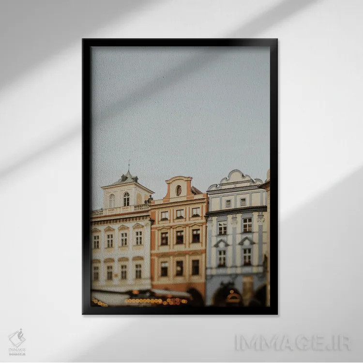 تابلو دکوراتیو بانوان پراگ اثر چلسیا ویکتوریا - نمای قابدار مشکی