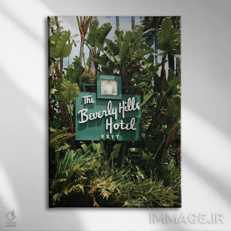 تابلو دکوراتیو هتل بورلی هیلز اثر چلسیا ویکتوریا - نمای روبهرو روی دیوار
