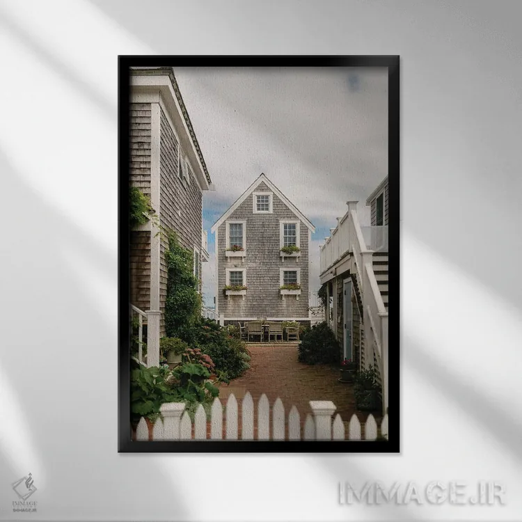 تابلو دکوراتیو پراوینستان، ماساچوست اثر چلسیا ویکتوریا - نمای قابدار مشکی