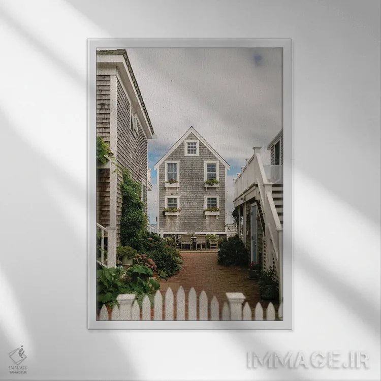 تابلو دکوراتیو پراوینستان، ماساچوست اثر چلسیا ویکتوریا - نمای قابدار سفید