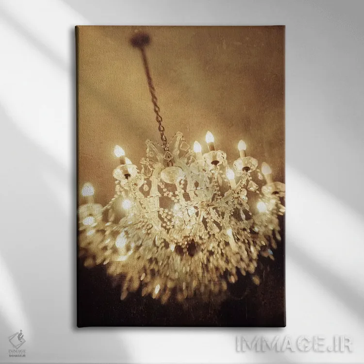 تابلو دکوراتیو لوستر اثر چلسیا ویکتوریا - نمای روبهرو روی دیوار