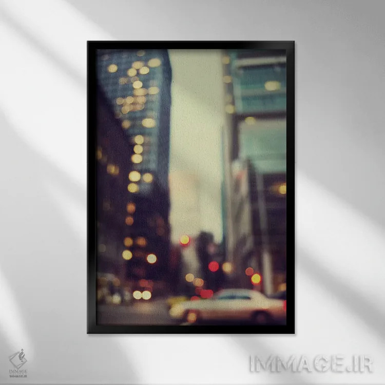 تابلو دکوراتیو شهر بوکه ۱ اثر چلسیا ویکتوریا - نمای قابدار مشکی