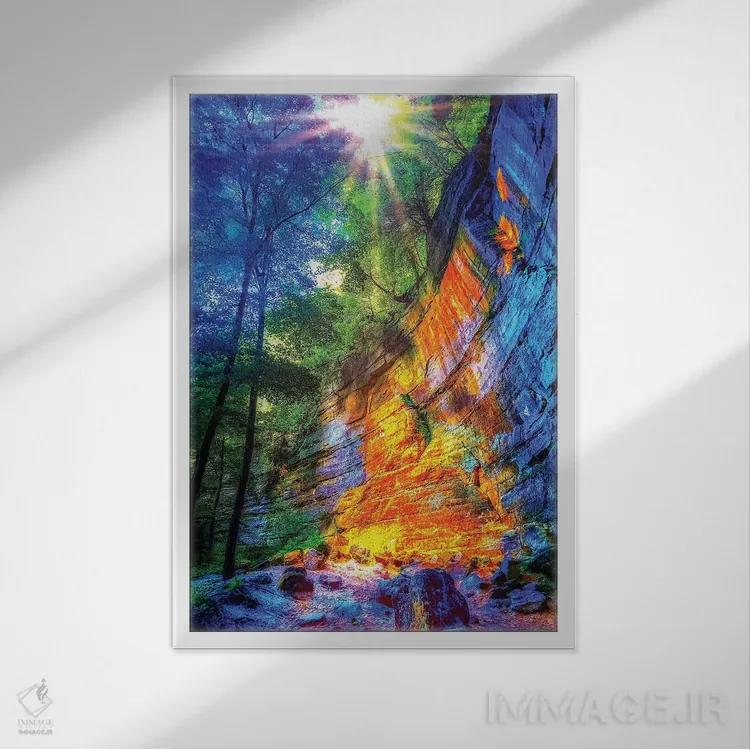 تابلو دکوراتیو پیاده روی پاییزی اثر کیتلین ورا - نمای قابدار سفید