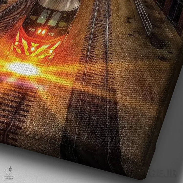 تابلو دکوراتیو بازگشت به خانه اثر کیتلین ورا - نمای نزدیک بافت بوم