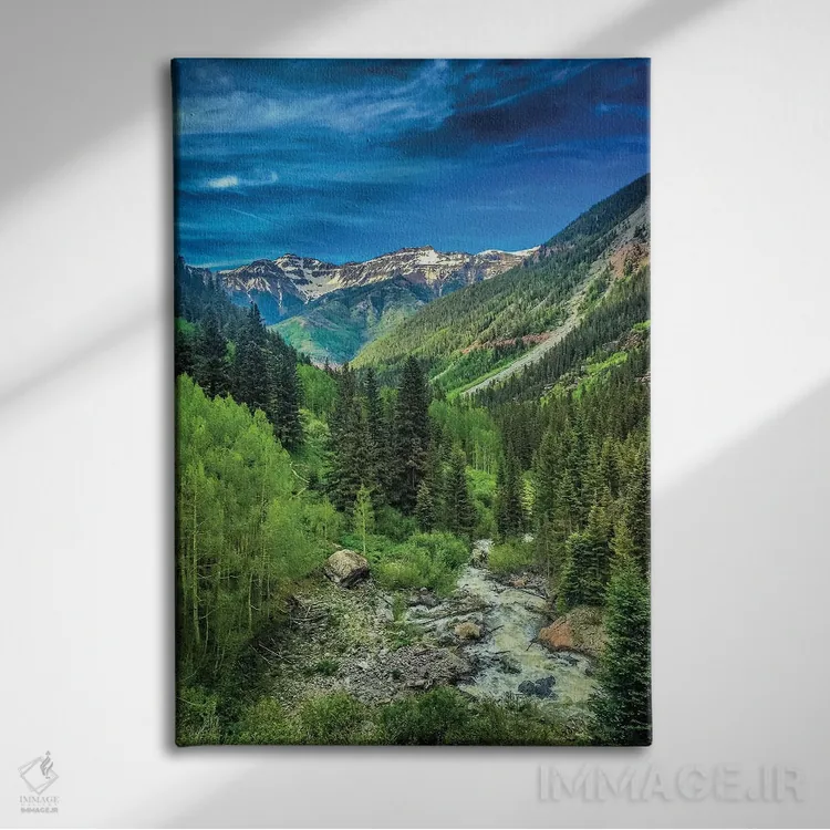 تابلو دکوراتیو آبشار برکریک اثر کیتلین ورا - نمای روبهرو روی دیوار