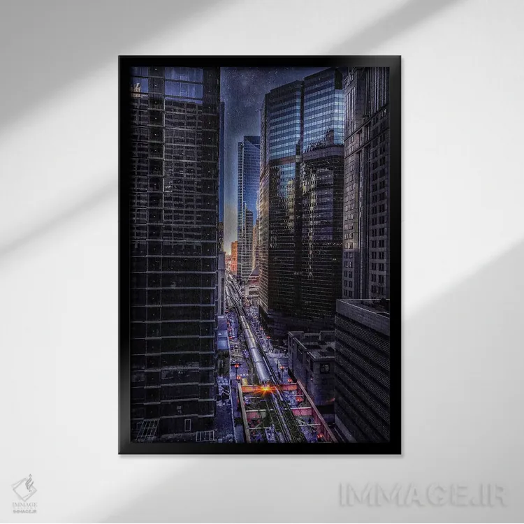 تابلو دکوراتیو به درون منطقه لوپ اثر کیتلین ورا - نمای قابدار مشکی