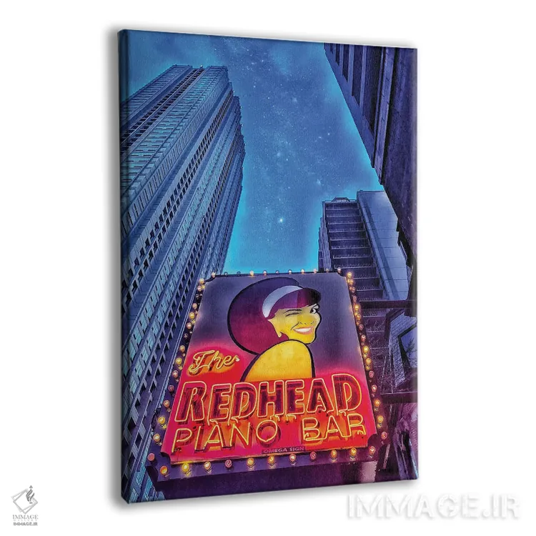 تابلو دکوراتیو بار پیانوی رد هد اثر کیتلین ورا - نمای پرسپکتیو محصول