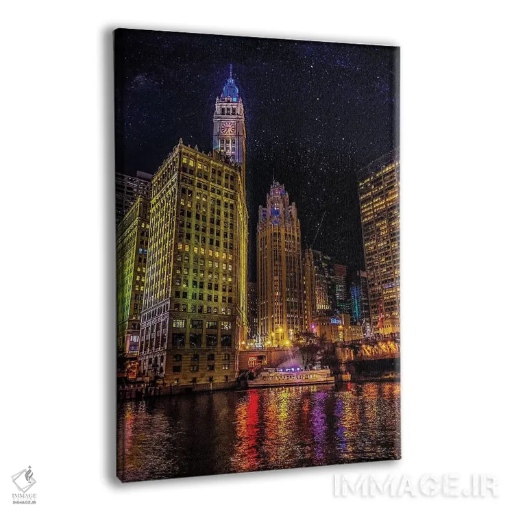 تابلو دکوراتیو شب پرستاره اثر کیتلین ورا - نمای پرسپکتیو محصول