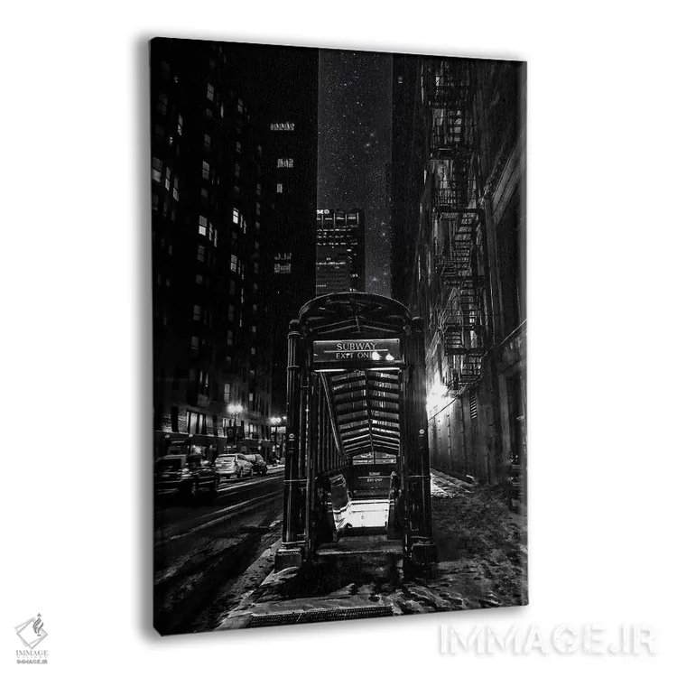 تابلو دکوراتیو مترو اثر کیتلین ورا - نمای پرسپکتیو محصول