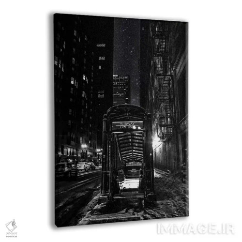 تابلو دکوراتیو مترو اثر کیتلین ورا - نمای پرسپکتیو محصول