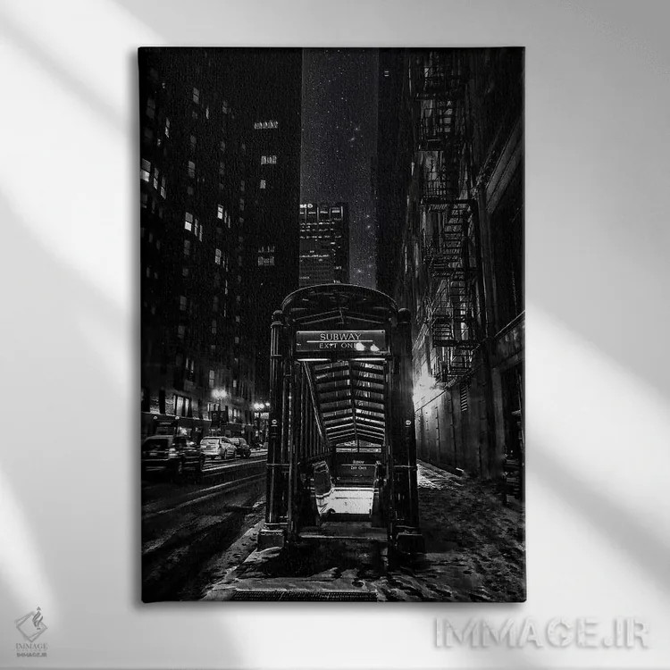 تابلو دکوراتیو مترو اثر کیتلین ورا - نمای روبهرو روی دیوار