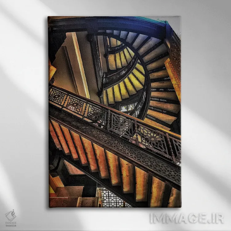 تابلو دکوراتیو پلکان اثر کیتلین ورا - نمای روبهرو روی دیوار