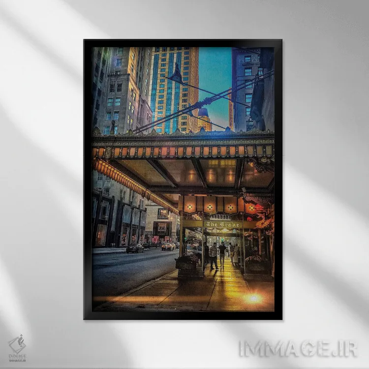 تابلو دکوراتیو دریک اثر کیتلین ورا - نمای قابدار مشکی