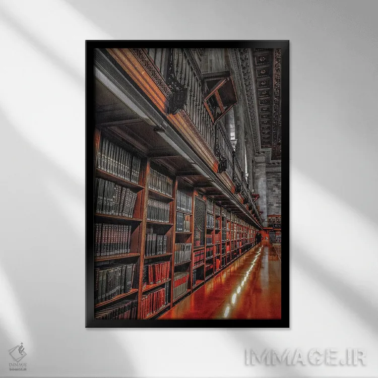 تابلو دکوراتیو کتاب ها اثر کیتلین ورا - نمای قابدار مشکی