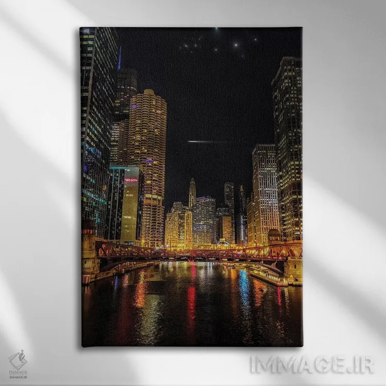 تابلو دکوراتیو پل خیابان کانال اثر کیتلین ورا - نمای روبهرو روی دیوار