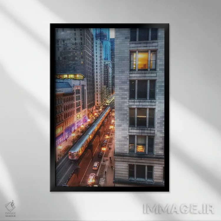 تابلو دکوراتیو پنجره اثر کیتلین ورا - نمای قابدار مشکی