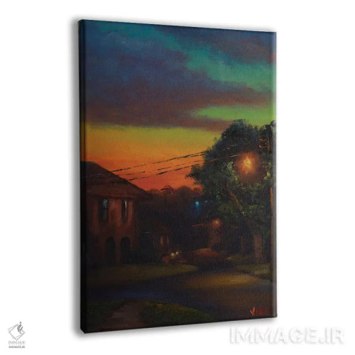 تابلو دکوراتیو محله ۱ اثر کریستوفر ویدال - نمای پرسپکتیو محصول