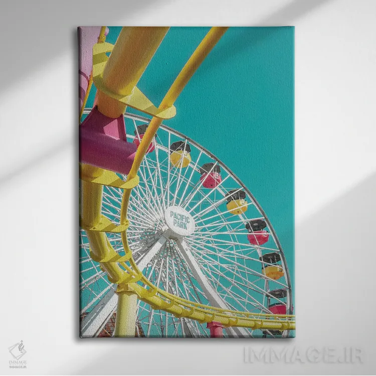 تابلو دکوراتیو چرخ اقیانوس آرام ۲ اثر کارلوس وارگاس - نمای روبهرو روی دیوار