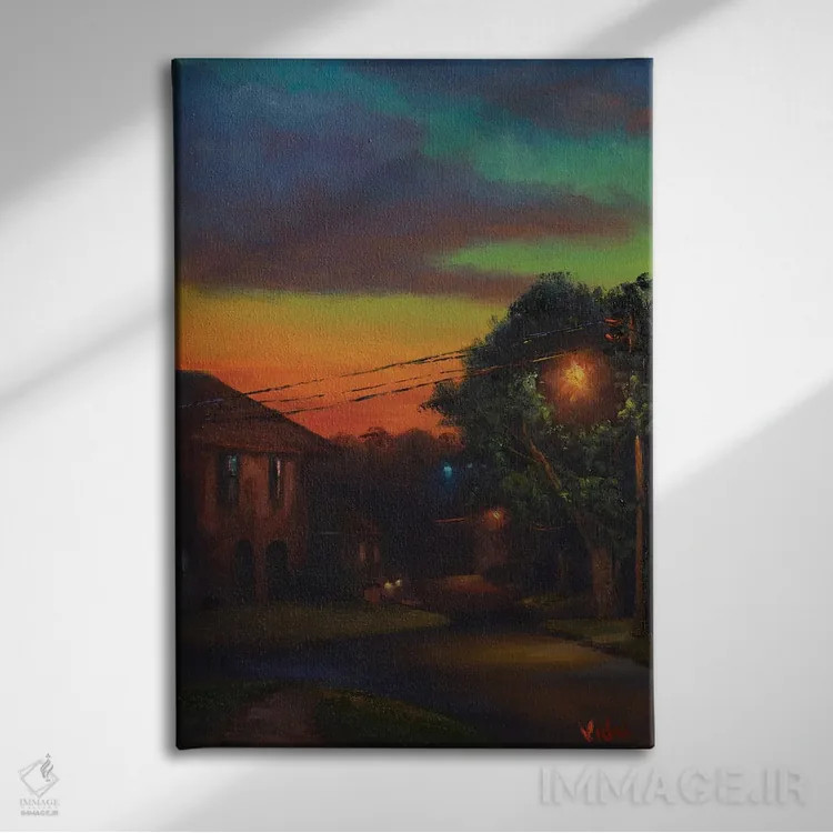 تابلو دکوراتیو محله ۱ اثر کریستوفر ویدال - نمای روبهرو روی دیوار