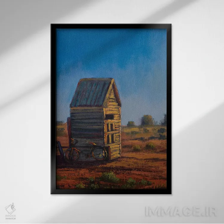 تابلو دکوراتیو انبار در سیلورون اثر کریستوفر ویدال - نمای قابدار مشکی