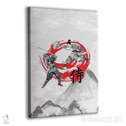 تابلو دکوراتیو جنگجویان سامورایی اثر کورنل ولاد - نمای پرسپکتیو محصول